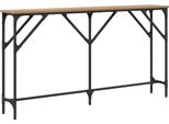 Syfax™ Tavolo Consolle Rovere Artigianale 140 X 23 X 75 Cm
