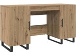 Syfax™ Scrivania Rovere Artigianale 140 X 50 X 75 Cm Legno Multistrato
