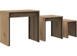 Syfax™ Tavolino Da Salotto 3 Pcs Rovere Artigianale Legno Multistrato