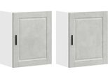 Syfax™ Pensili Da Cucina 2 Pz Porto Grigio Cemento Legno Multistrato