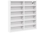 Syfax™ Armadietto Con Vetrina Bianco 60X8,5X58 Cm Legno Multistrato