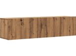 Syfax™ Mobile Tv A Parete Rovere Artigianale 120X30X30Cm In Truciolato