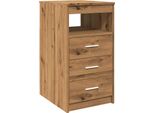Syfax™ Cassettiera Rovere Artigianale 40X50X76 Cm In Truciolato