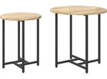 Syfax™ Set Tavolini 2 Pcs Rovere Sonoma E Nero