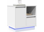 Syfax™ Armadio Da Notte Bianco 50 X 34,5 X 50 Cm. Legno Multistrato