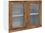 Syfax™ Mobile Pensile Con Vetro “Lyon” Legno Antico 80X31X60 Cm