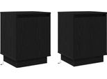 Syfax™ Armadio Da Notte 2 Pcs Rovere Nero 39 X 34,5 X 50 Cm
