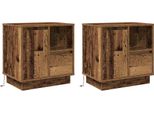 Syfax™ Armadio Da Notte 2 Pcs Legno Vecchio 50 X 34,5 X 50 Cm.