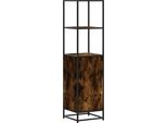 Syfax™ Credenza Rovere Fumo 35,5X35X139 Cm Legno Multistrato Metallo