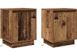 Syfax™ Armadio Da Notte 2 Pcs Legno Vecchio 39 X 34,5 X 50 Cm
