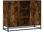 Syfax™ Credenza Rovere Fumo 92X35X76 Cm In Legno Multistrato