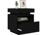 Syfax™ Armadio Da Notte 2 Pcs Rovere Nero 40 X 39 X 48,5 Cm