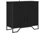 Syfax™ Credenza Con Cassetto Rovere Nero 79,5 X 35,5 X 74,5 Cm