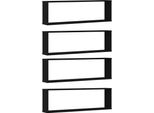 Syfax™ Mensole Parete Cubo 4 Pz Rovere Nero 100X15X30 Cm Multistrato