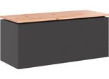 Vidaxl Panchina Da Giardino Nera 100 X 40 X 43 Cm In Acciaio