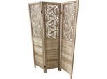 Milani Home - Separè In Legno Cm 170 L X 40 P X 2 H Di Colore Marrone Chiaro