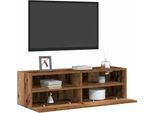 Syfax™ Mobile Tv Da Parete 2 Pcs Legno Vecchio 100 X 30 X 30 Cm