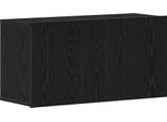 Syfax™ Mobile Tv Rovere Nero 80X30X41 Cm In Legno Massello