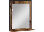 Syfax™ Specchio Con Lo Scaffale Legno Vecchio 50 X 12 X 60 Cm