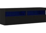 Syfax™ Mobile Tv Da Parete Rovere Nero 60 X 30 X 40 Cm
