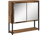 Syfax™ Mobiletto Per Specchio Con Porta Legno Vecchio 60 X 16 X 60 Cm