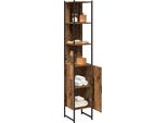 Syfax™ Mobile Da Bagno Con Porta Legno Vecchio 33 X 33 X 185,5 Cm