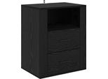 Syfax™ Armadio Da Notte Rovere Nero 35 X 50 X 60 Cm Legno Multistrato