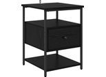 Syfax™ Armadio Da Notte Rovere Nero 40 X 42 X 56 Cm Legno Multistrato