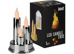 Candela Led 13,5 Cm Luce Funeraria A Batteria Argento-Oro