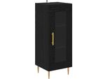 Syfax™ Credenza Rovere Nero 34 X 34,5 X 90 Cm Legno Multistrato