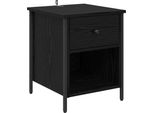 Syfax™ Armadio Da Notte Rovere Nero 40 X 42 X 50 Cm Legno Multistrato
