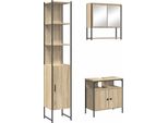 Syfax™ Set Di Mobili Per Il Bagno Con Lo Scaffale 3 Pcs Rovere Sonoma