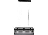 Lampada A Sospensione Moderna Loft Horus Plus 2892/Z-B-3 Nero Regolabile In Altezza E27 3 Punti Luce Ip 20 Metallo