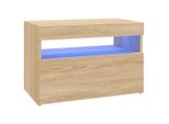 Syfax™ Mobile Porta Tv Con Luci Led Rovere Sonoma 60X35X40 Cm