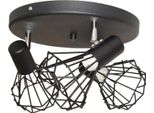 Lampada A Sospensione Moderna Mini Schach 2743/Z-A-3 Nero 3 Punti Luce E14 40W Ip 20 Metallo