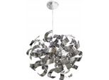 Lampada A Sospensione Moderna Industrial Galaxy 2618/Z-B-4 In Colore Cromo Con 4 Sorgenti Luminose E14 Regolabile In Altezza Ip 20 Metallo