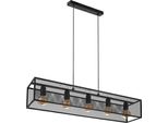 Lampada A Sospensione Moderna Loft Horus Plus 2914/Z-B-5 Nero 5 Punti Luce E27 Metallo