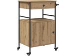 Syfax™ Carrello Da Cucina Rovere Artigianale 56 X 43 X 89,5 Cm