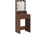 Syfax™ Tavolo Da Trucco Con Specchio Rovere Marrone 50 X 41 X 135 Cm
