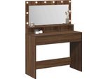 Syfax™ Tavolo Da Trucco Con Specchio Rovere Marrone 100 X 41 X 135 Cm