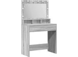 Syfax™ Tavolo Da Trucco Con Specchio Grigio Sonoma 75,5 X 41 X 135 Cm
