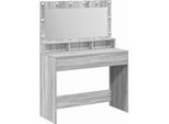Syfax™ Tavolo Da Trucco Con Specchio Grigio Sonoma 100 X 41 X 135 Cm