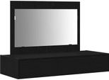 Syfax™ Tavolo Da Trucco Nero 100 X 40 X 70 Cm Legno Multistrato