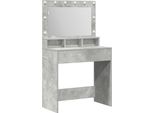 Syfax™ Tavolo Da Trucco Con Specchio Grigio Cemento 75,5 X 41 X 135 Cm