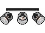 Basket 3 Lampada Da Soffitto E Da Parete Nera - Design Industriale, Metallo, 3Xe27