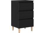 Syfax™ Armadio Da Notte Rovere Nero 40 X 35 X 70 Cm Legno Multistrato