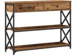 Syfax™ Tavolo Consolle Con Cassetto Legno Vecchio 100 X 28 X 75 Cm