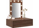 Syfax™ Tavolo Da Trucco Marrone 60 X 40 X 70 Cm Legno Multistrato