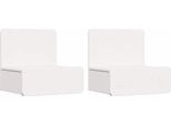 Syfax™ Comodino 2 Pcs Bianco 44 X 32,5 X 40 Cm Legno Di Pino Massello
