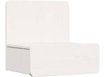 Syfax™ Comodino Bianco 44 X 32,5 X 40 Cm Legno Di Pino Massello
